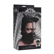 Puppy Play Mask With Ball Gag - Black - Image 3