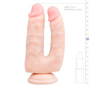 Realistic Double Dildo With Suction Cup - 18 cm - Image 5