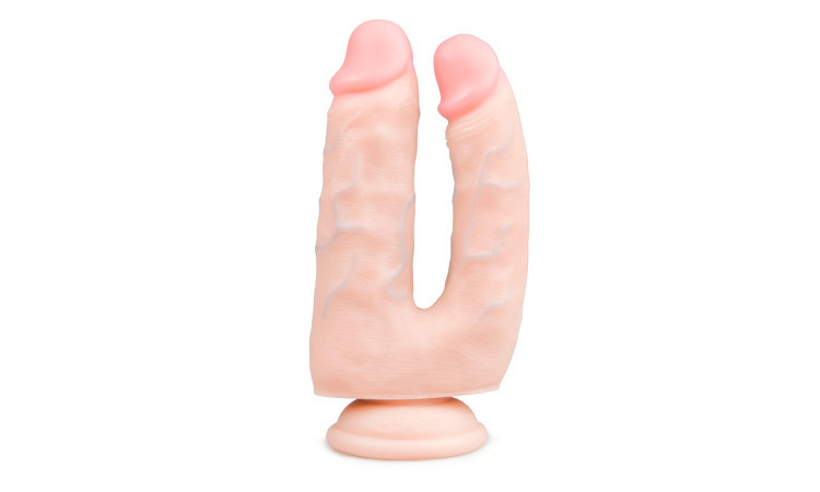 Realistic Double Dildo With Suction Cup - 18 cm - Image 1
