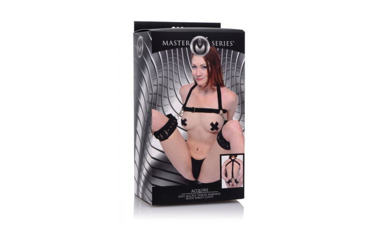 Acquire Easy Access Thigh Harness with Wrist Cuffs - Image 4