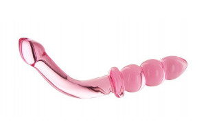 Hamsa Glass G-spot/P-spot Dildo - Pink