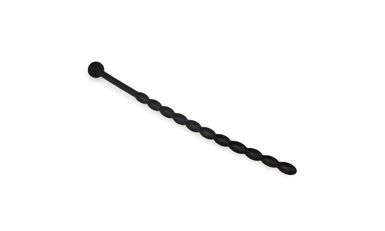 Geribbelde Siliconen Dilator - Zwart - Image 2