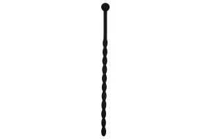 Geribbelde Siliconen Dilator - Zwart