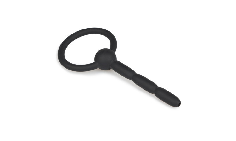 Ribbed Hollow Silicone Penis Plug - Image 2