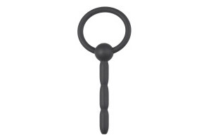 Ribbed Hollow Silicone Penis Plug