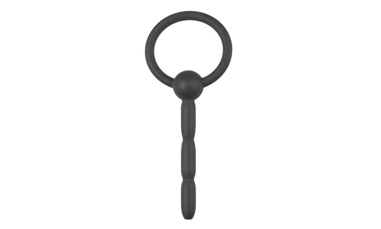 Ribbed Hollow Silicone Penis Plug - Image 1