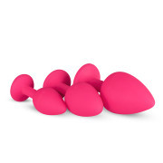 Silicone Butt Plug with Diamond - Pink - Image 2