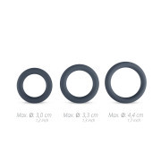 Boners 3-Piece Cock Ring Set - Grey - Image 5