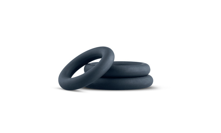 Boners 3-Piece Cock Ring Set - Grey - Image 1