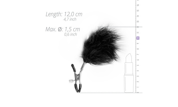 Adjustable Nipple Clamps With Feathers - Image 3