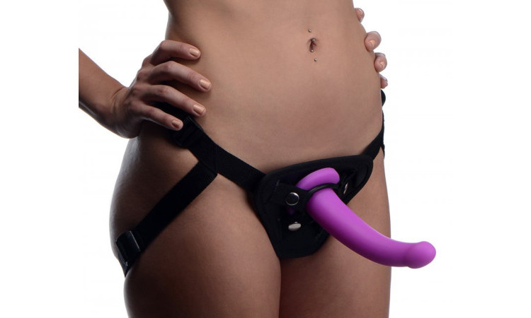 Navigator Silicone G-Spot Dildo with Harness - Image 3