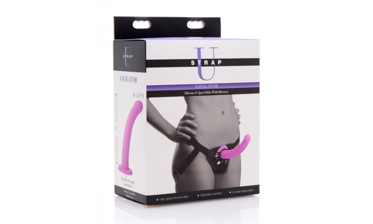 Navigator Silicone G-Spot Dildo with Harness - Image 4