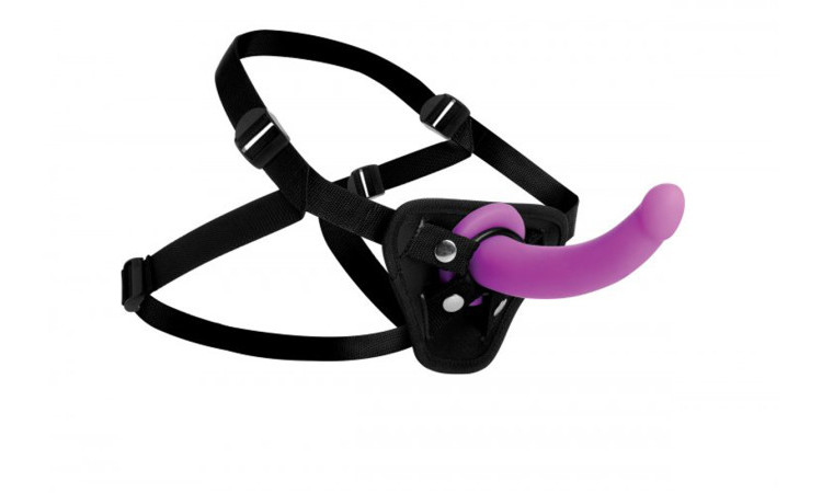 Navigator Silicone G-Spot Dildo with Harness - Image 1