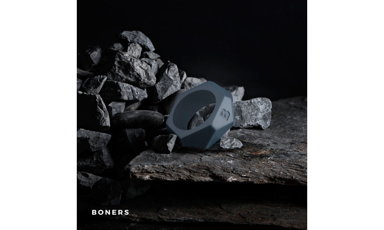 Boners Diamond Cock Ring - Grey - Image 2