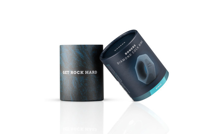 Boners Diamond Cock Ring - Grey - Image 4