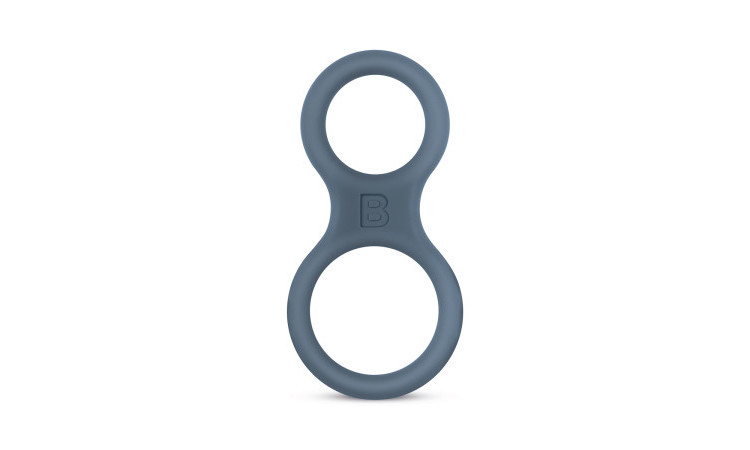 Boners Silicone Cock Ring And Ball Stretcher - Grey - Image 1