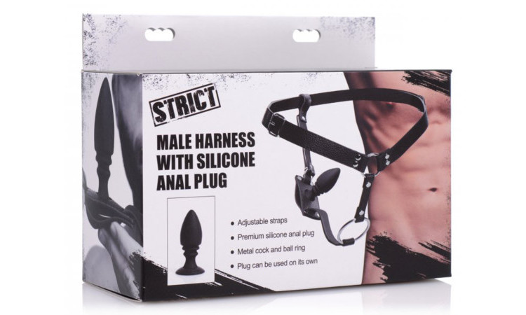 Harness With Cock Ring And Anal Plug - Image 6