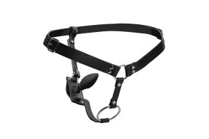 Harness With Cock Ring And Anal Plug