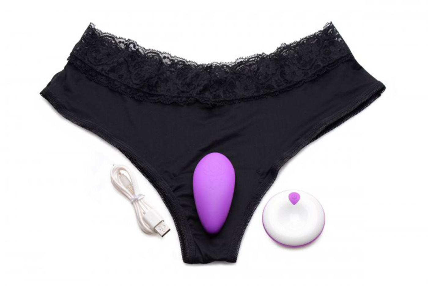 Трусики с вибратором Pipedream Remote Control Vibrating Panties, черный, XL-XXL PD4422-23 Black - PipeDream - Вибратор в трусики - Купить