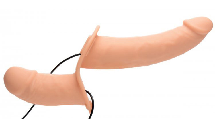 Power Pegger Double Strap-On Vibrator - Image 3