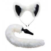 White Fox Tail and Ears Set - Image 1