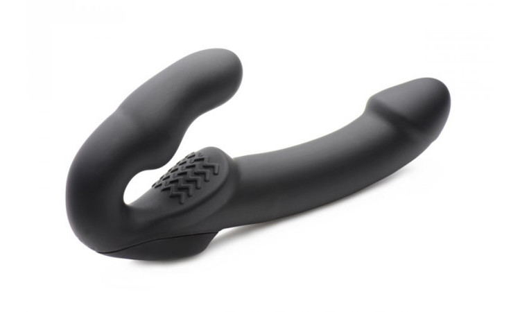 Evoke Vibrating Strapless Strap-On - Black - Image 2