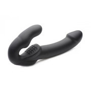 Evoke Vibrating Strapless Strap-On - Black - Image 2