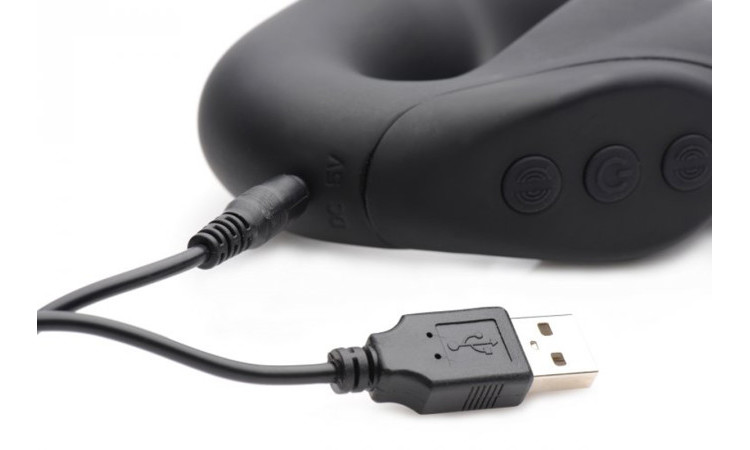 Evoke Vibrating Strapless Strap-On - Black - Image 4