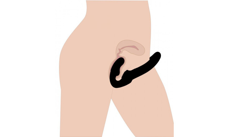 Evoke Vibrating Strapless Strap-On - Black - Image 5