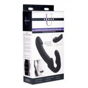 Evoke Vibrating Strapless Strap-On - Black - Image 6
