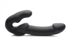 Evoke Vibrating Strapless Strap-On - Black