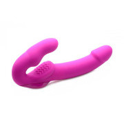 Evoke Vibrating Strapless Strap-On - Pink - Image 2