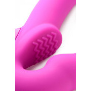 Evoke Vibrating Strapless Strap-On - Pink - Image 3
