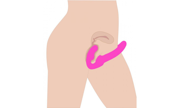 Evoke Vibrating Strapless Strap-On - Pink - Image 5