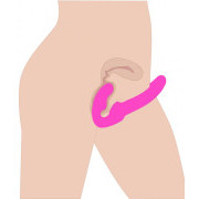 Evoke Vibrating Strapless Strap-On - Pink - Image 5