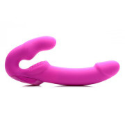 Evoke Vibrating Strapless Strap-On - Pink - Image 1