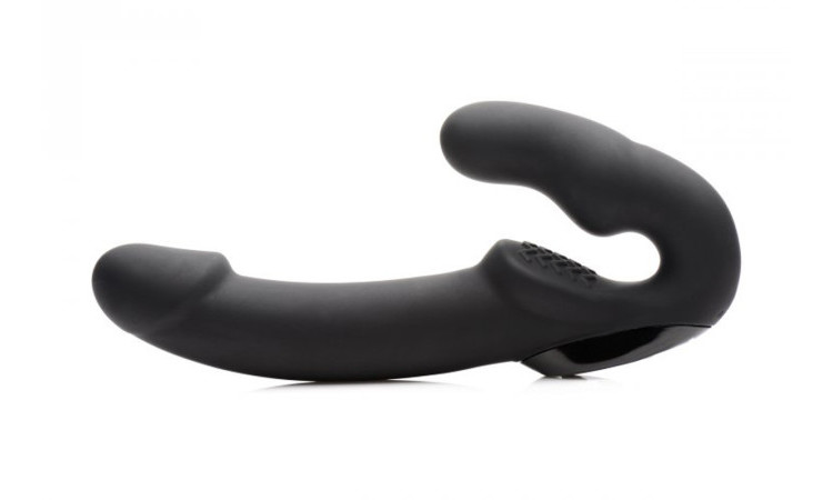 Urge Strapless Strap-On Vibrator - Black - Image 2