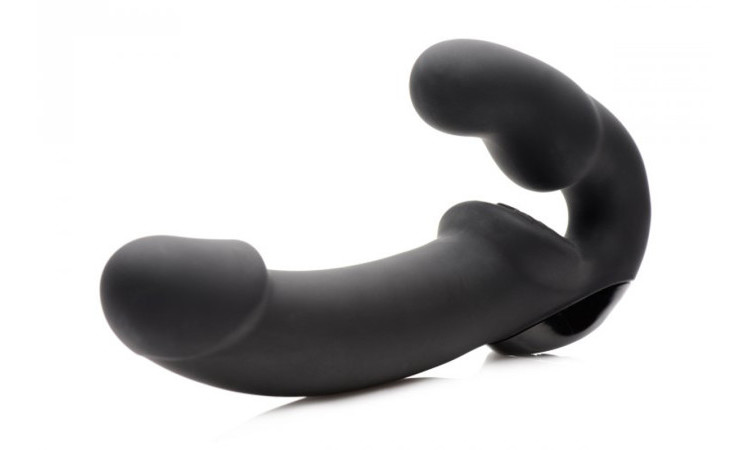 Urge Strapless Strap-On Vibrator - Black - Image 3