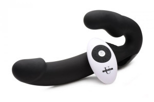 Urge Strapless Strap-On Vibrator - Black