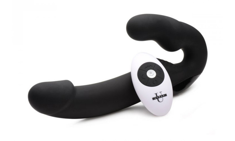 Urge Strapless Strap-On Vibrator - Black - Image 1