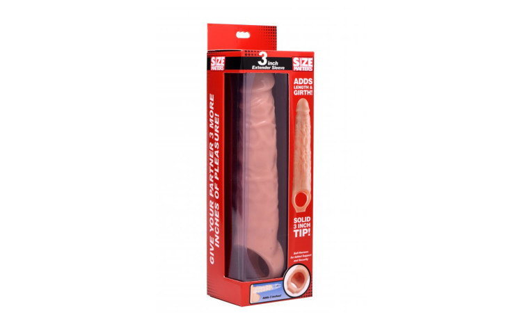 Extender Penis Sleeve With Nubs - Light Skin - Image 5