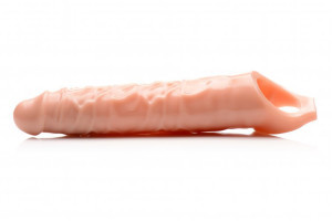 Extender Penis Sleeve With Nubs - Light Skin
