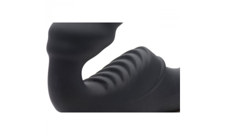 Slim Rider Strapless Strap-on Vibrator - Black - Image 4