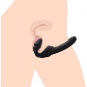 Slim Rider Strapless Strap-on Vibrator - Black - Image 5