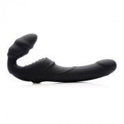 Slim Rider Strapless Strap-on Vibrator - Black - Image 1