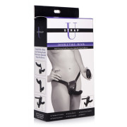 Double Take - Vibrating Double Strap-On - Black - Image 4