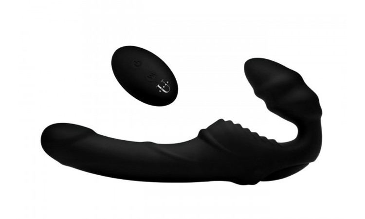 Pro Rider Strapless Strap-on Vibrator - Black - Image 1