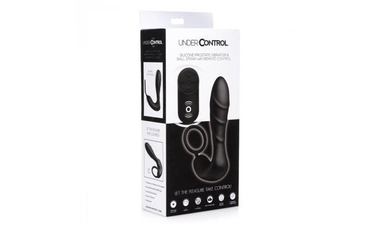Silicone Prostate Vibrator and Strap with Remote Control - Image 6