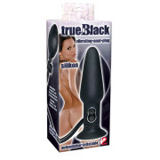 True Black Vibrating Anal Plug - Image 4