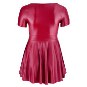 Flared Wetlook Dress - Image 4